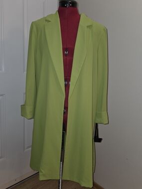Joseph Ribkoff Light Green Open-Front Blazer Coat